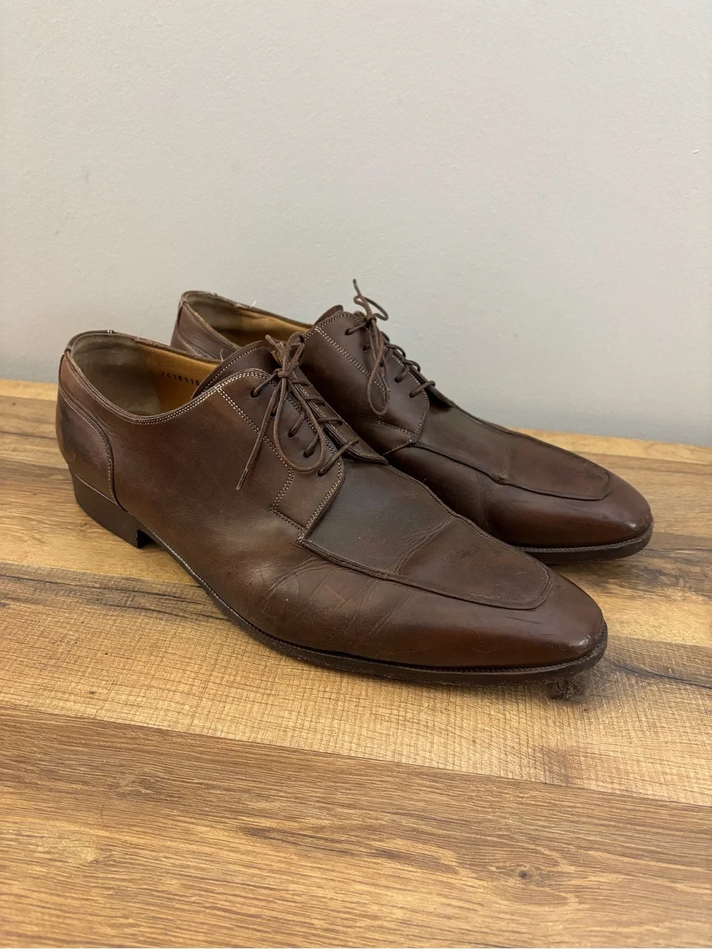Santoni Oxford Leather Dress Shoes Made in Italy Men’s